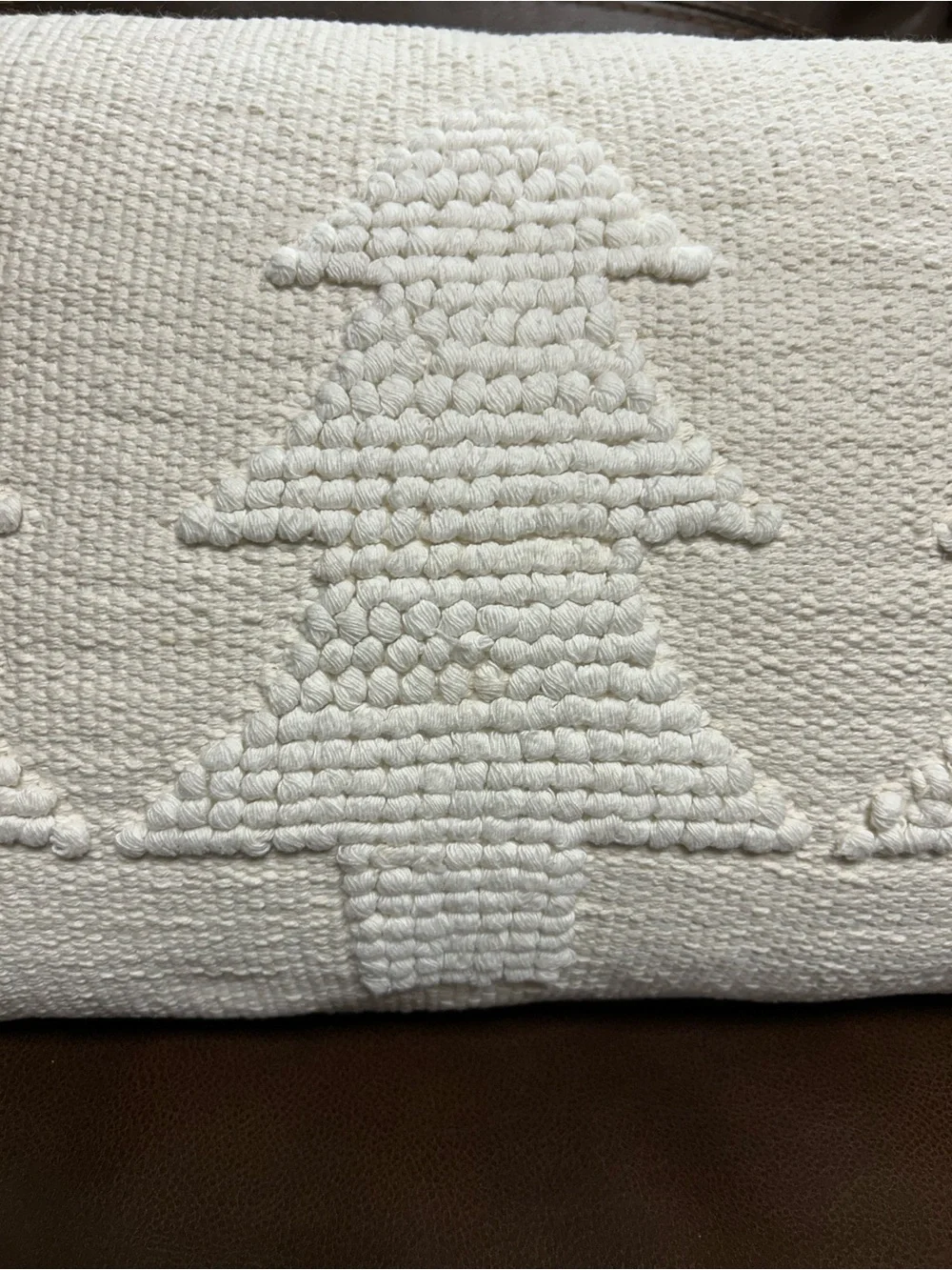 Threshold Neutral Holiday Tree Textured Throw Pillow 18 x 13
